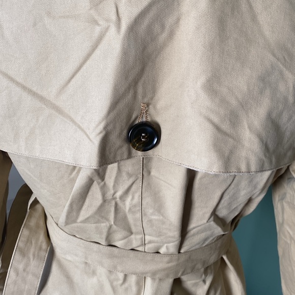 New Women’s Hancy double breasted khaki belted casual trench jacket, Size S - Picture 8 of 8